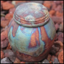 Earth Shade Raku Urn 